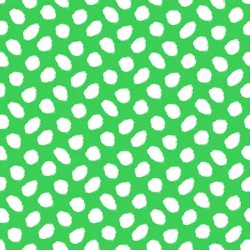 Pattern in white soft large polka dots on a pastel green background Stock Illustration