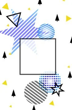 Pattern with white square on black and white background Stock Illustration