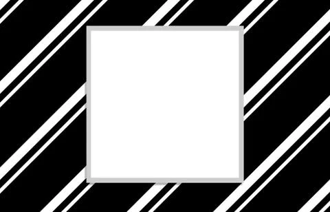 Pattern with white square on black background Illustrazione stock