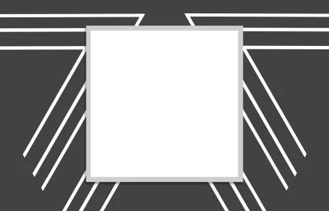 Pattern with white square on grey background Stock Illustration