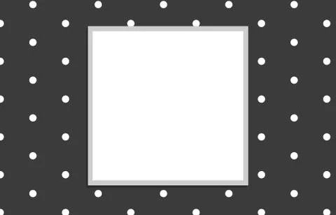Pattern with white square on grey background Stock Illustration