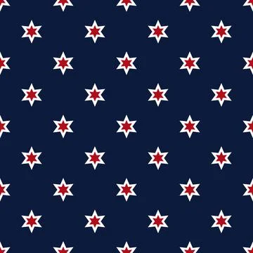 Pattern of white stars on blue background Stock Illustration