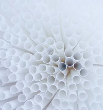 Pattern of white straw for background Stock Photos