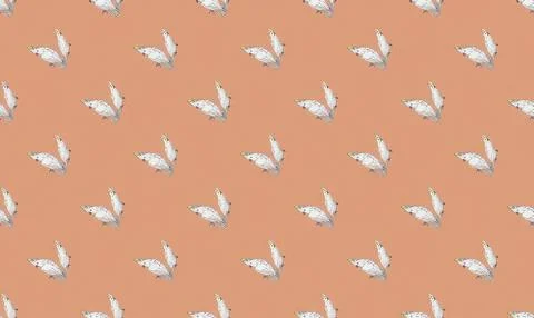 Pattern of white swans on a pink background Stockillustratie