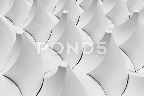 Pattern of white twisted pyramid shapes Stock-Illustration