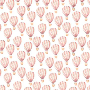Pattern whith hot air balloons Stock Illustration