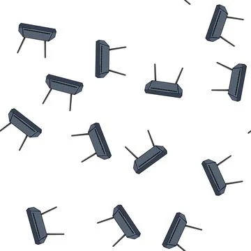 Pattern wifi dsl modem cartoon vector Stock Illustration