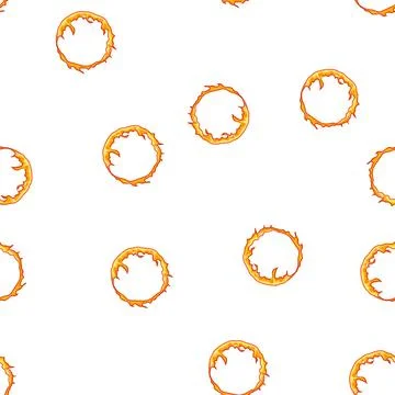 Pattern wild circle fire cartoon vector 库存插图