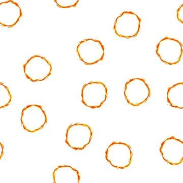 Pattern wild circle fire cartoon vector Stock Illustration