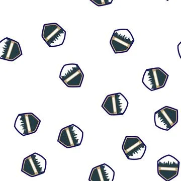 Pattern wilderness retro forest badge cartoon vector 스톡 일러스트
