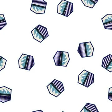 Pattern wilderness retro mountains badge cartoon vector Stock Illustration