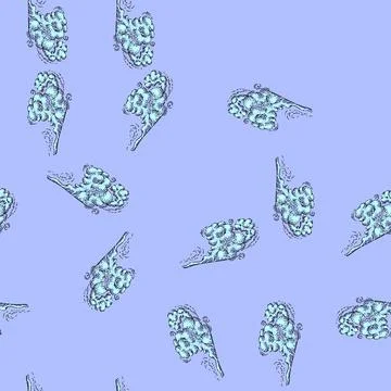 Pattern wind cloud sketch hand drawn Illustrazione stock