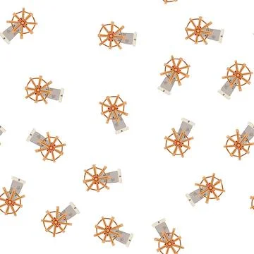 Pattern wind mill farm cartoon vector Stock-Illustration