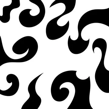 A pattern of winding flowing lines. Ornament or decor. Stock Illustration