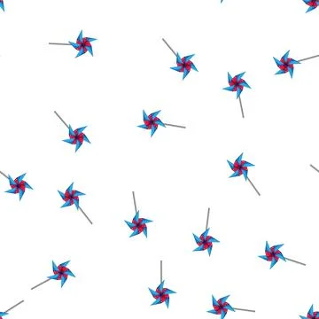 Pattern windmill pinwheel toy cartoon vector Stock Illustration