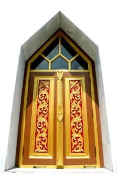 Pattern in windows of thailand Stock Photos