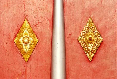 Pattern in windows of thailand Stock Photos