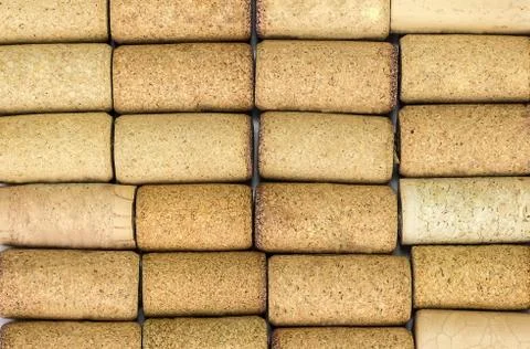 Pattern of wine corks as background Stock Photos