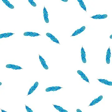 Pattern wing feather exotic bird cartoon vector Stockillustratie