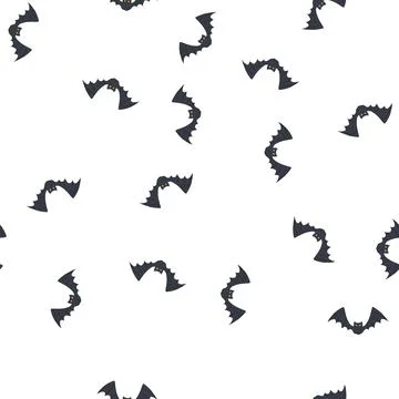 Pattern wings bat halloween cartoon vector Stock Illustration