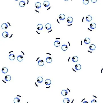 Pattern wink eye emotions cartoon vector Ilustración de archivo