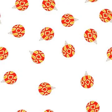 Pattern winter christmas ball cartoon vector 스톡 일러스트