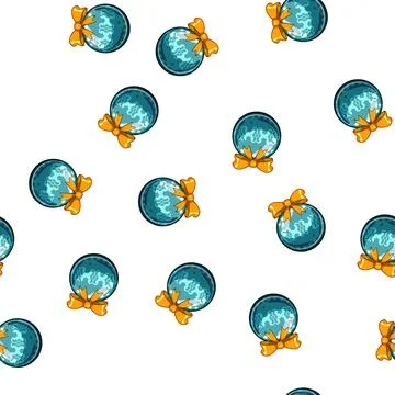 Pattern winter christmas ball cartoon vector Illustrazione stock