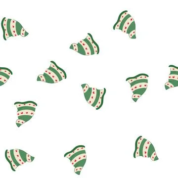 Pattern winter elf santa hat cartoon vector イラスト素材