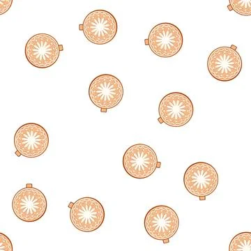 Pattern winter gingerbread cartoon vector Illustrazione stock