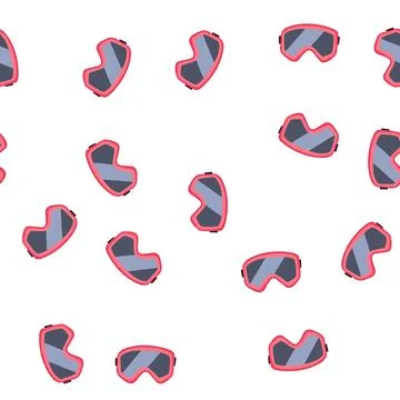 Pattern winter googles ski cartoon vector Illustrazione stock