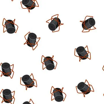 Pattern winter heater gas cartoon vector 스톡 일러스트