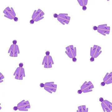 Pattern winter rain jacket cartoon vector Stockillustratie