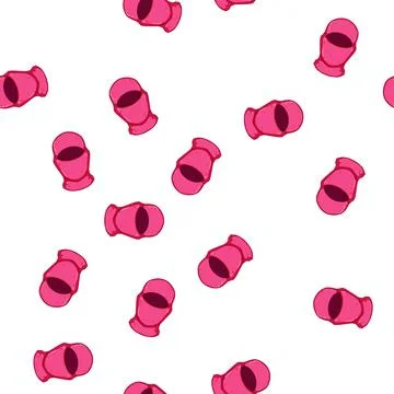 Pattern winter ski mask cartoon vector Illustrazione stock