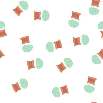 Pattern winter snow ball cartoon vector 库存插图