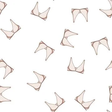 Pattern wireless bra modern cartoon vector Stock Illustration