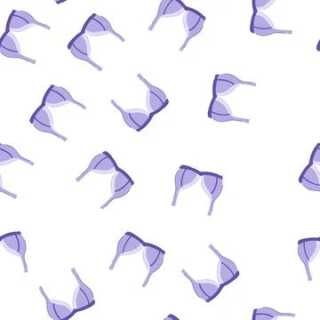 Pattern wireless bra modern cartoon vector Stock Illustration