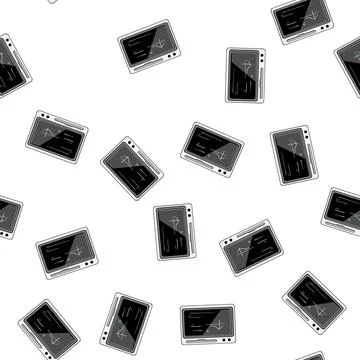 Pattern wireless digital handwriting pad cartoon vector Stockillustratie