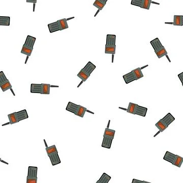 Pattern wireless radio transceiver cartoon vector Stock Illustration