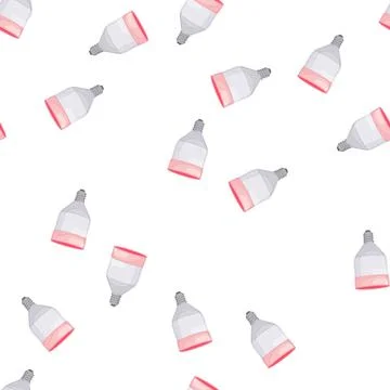 Pattern wireless smart light bulb cartoon vector Stock Illustration