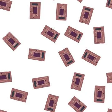 Pattern wireless smart patch cartoon vector Illustrazione stock