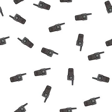 Pattern wireless walkie talkie cartoon vector Stock Illustration