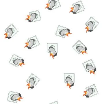 Pattern wiring short circuit fire cartoon vector Stock Illustration