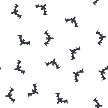 Pattern witch bat halloween cartoon vector Illustrazione stock