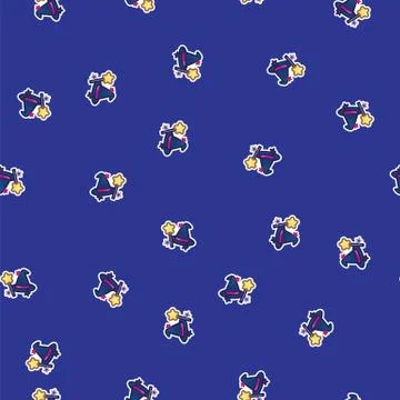 Pattern witch hat and magic wand. Halloween concept. Witchcraft, magic, sorcery Stock Illustration