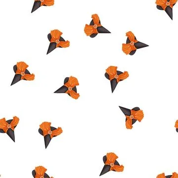 Pattern witch wizard hat cartoon vector Stock Illustration