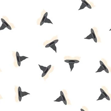 Pattern witch wizard hat cartoon vector Illustrazione stock