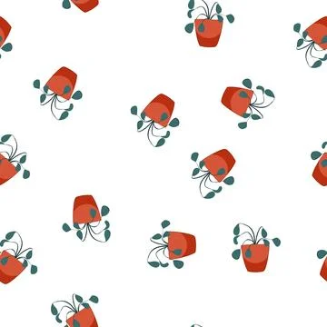 Pattern withered houseplant pot icon losing life and growth Illustrazione stock