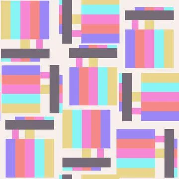 A pattern without a background of colorful bright and contrasting rectangles Stock Illustration