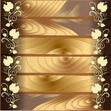 The pattern on the wood background Stock Illustration