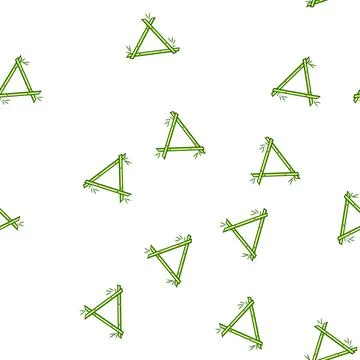 Pattern wood bamboo frame cartoon vector Stock Illustration